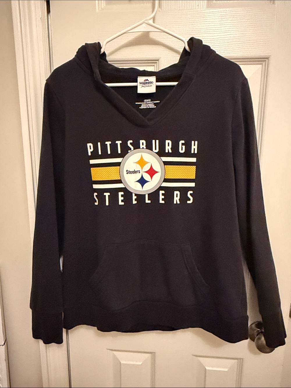 Majestic Woman’s Hooded Zip-Up Sweater in Black